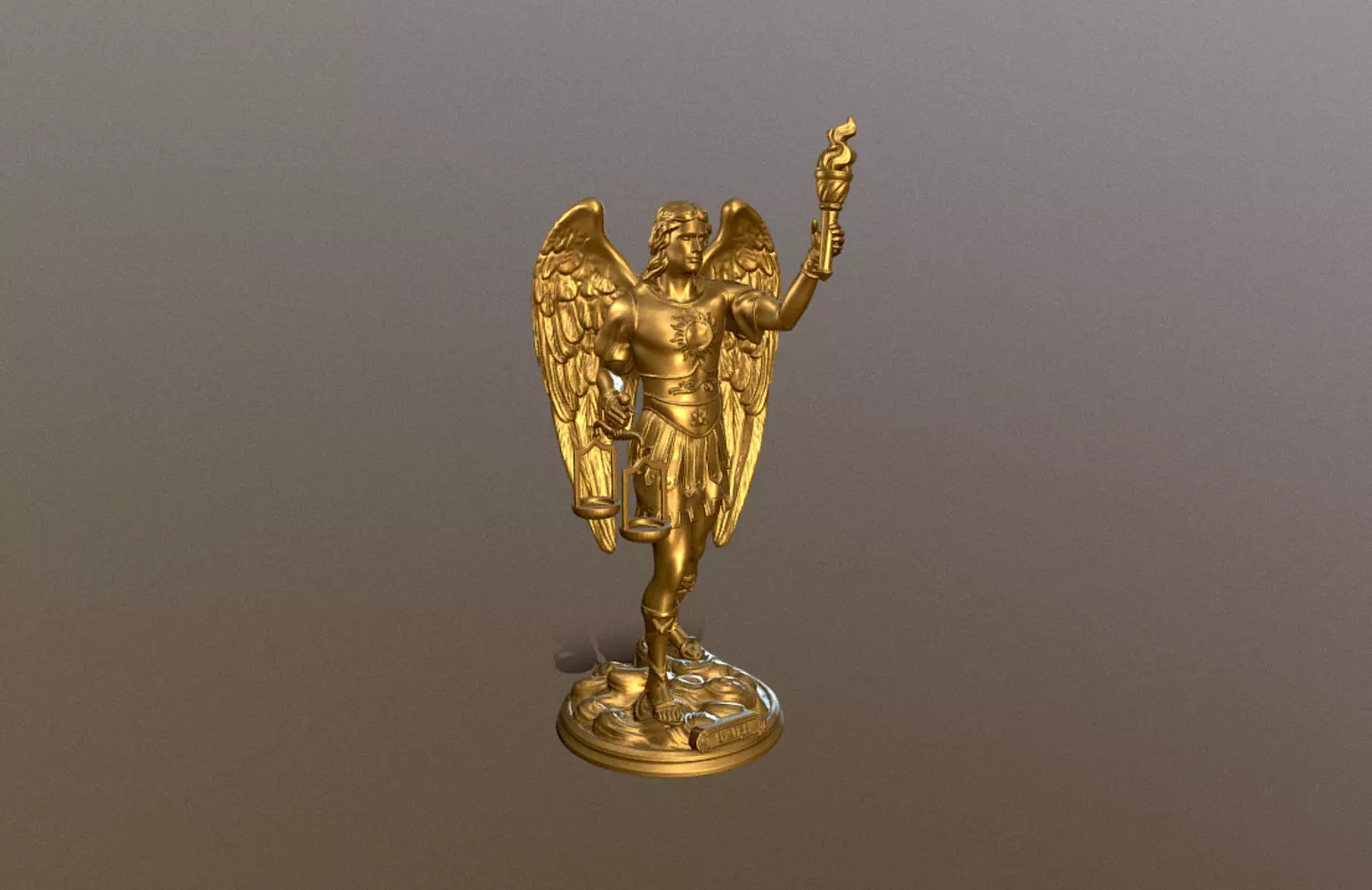 Statue of Archangel Uriel for 3D Printing 3D print model_0