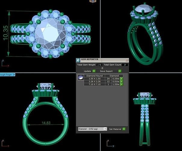 Women Halo Ring R21 3D print model