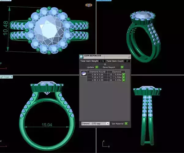 Halo Engagement Ring R21