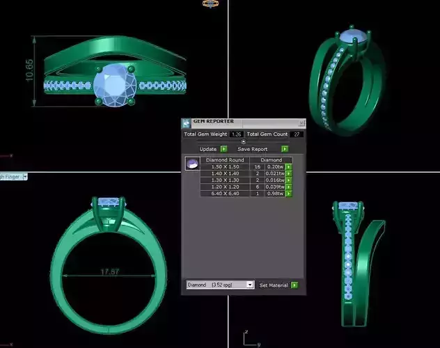 Creative Solitaire Ring R16