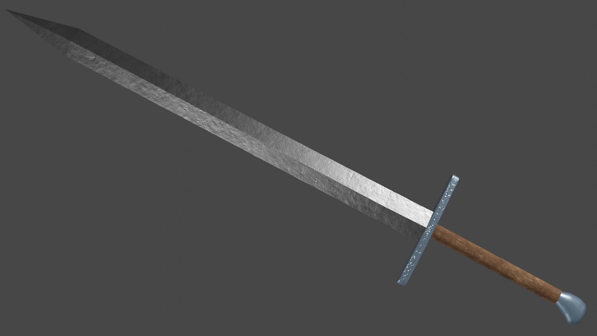 Gladius sword with Grossmesser handle Low-poly 3D model_3