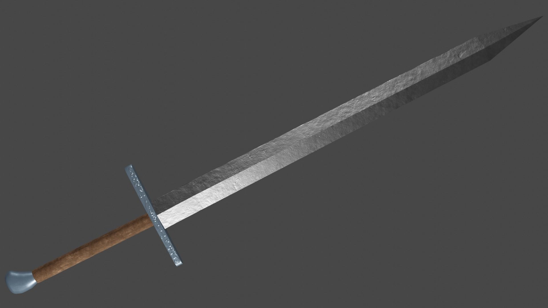 Gladius sword with Grossmesser handle Low-poly 3D model_2