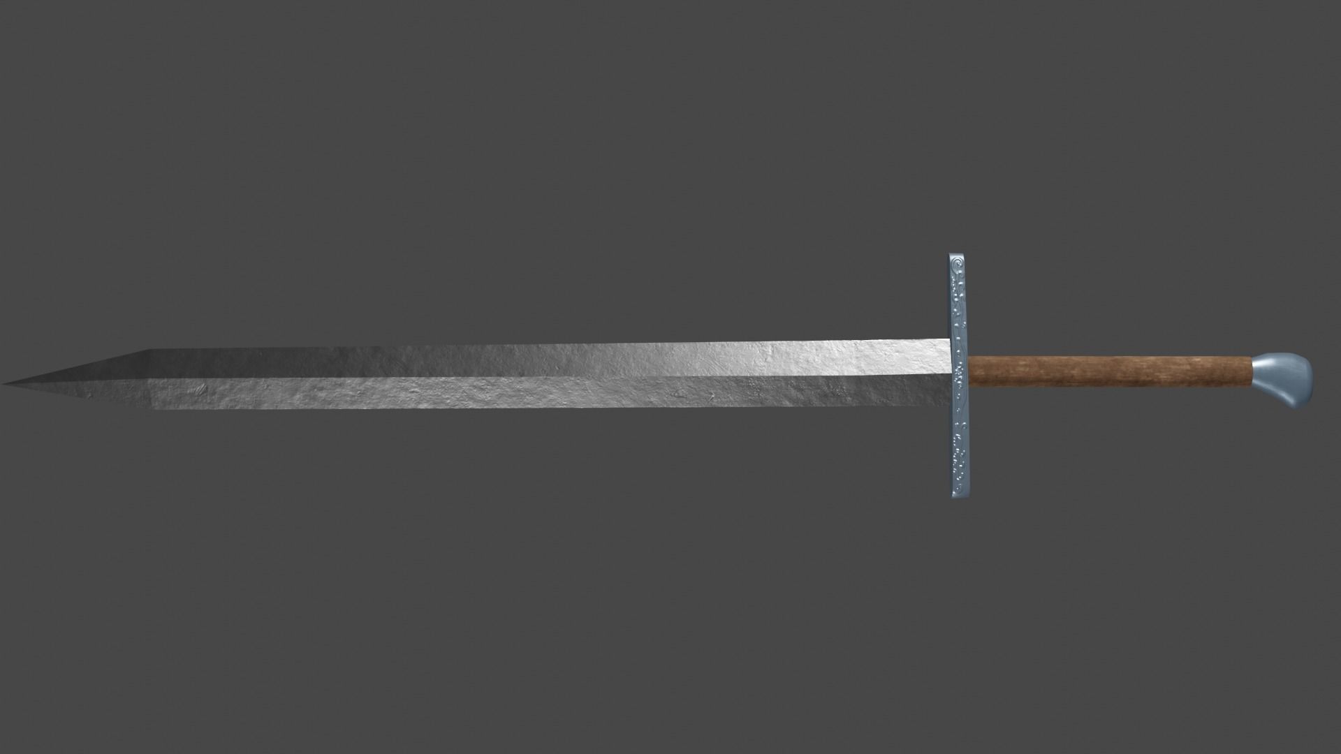 Gladius sword with Grossmesser handle Low-poly 3D model_4