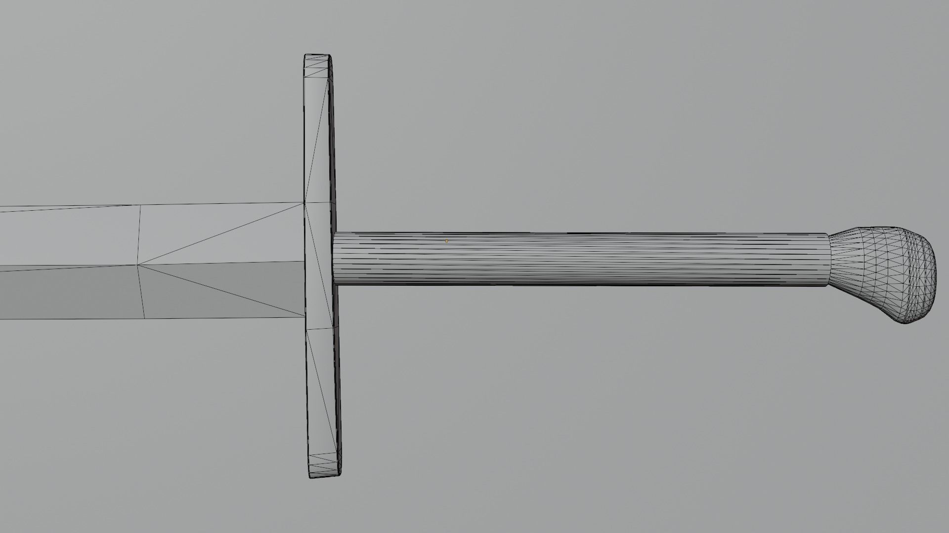 Gladius sword with Grossmesser handle Low-poly 3D model_13