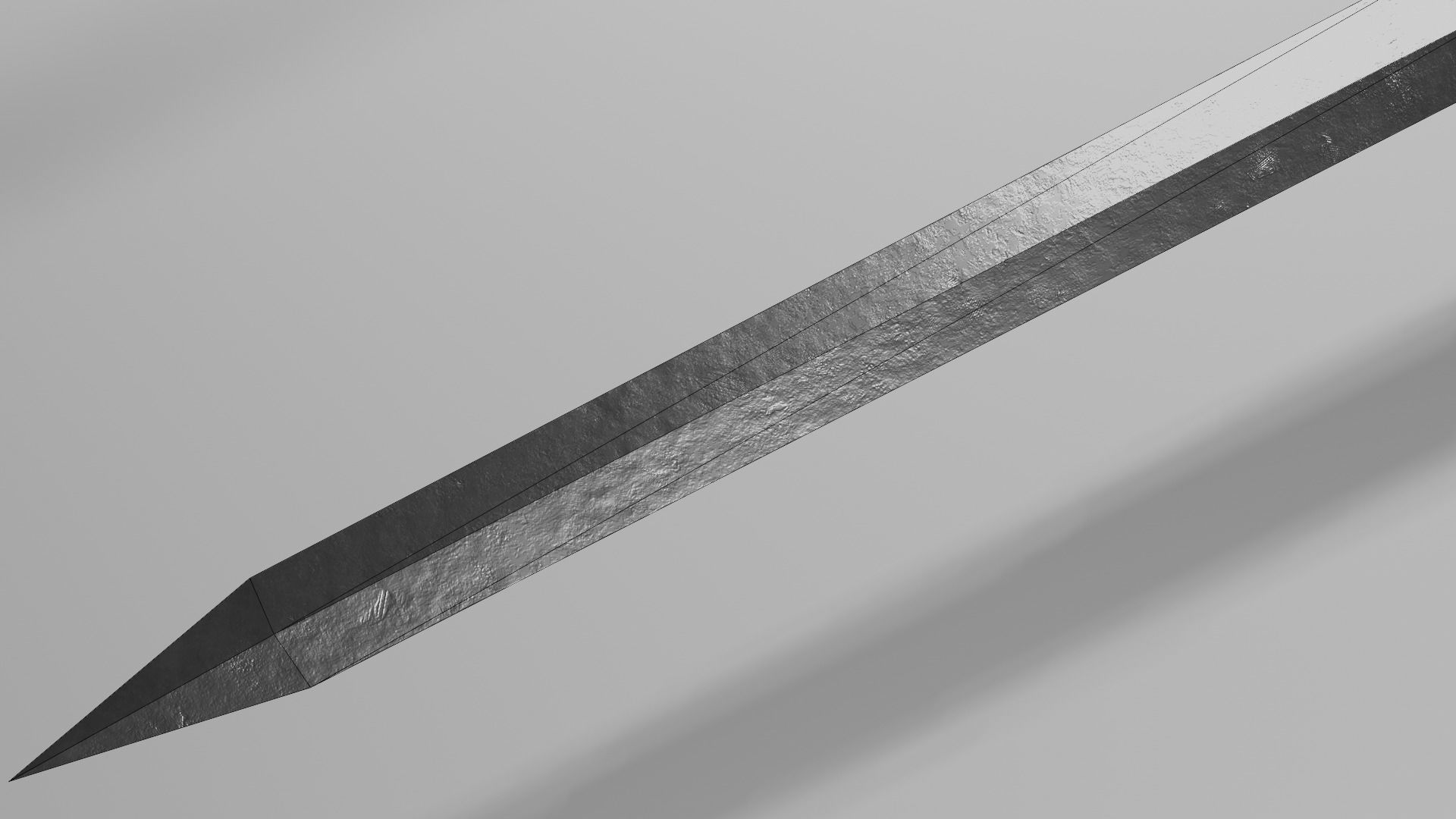 Gladius sword with Grossmesser handle Low-poly 3D model_10