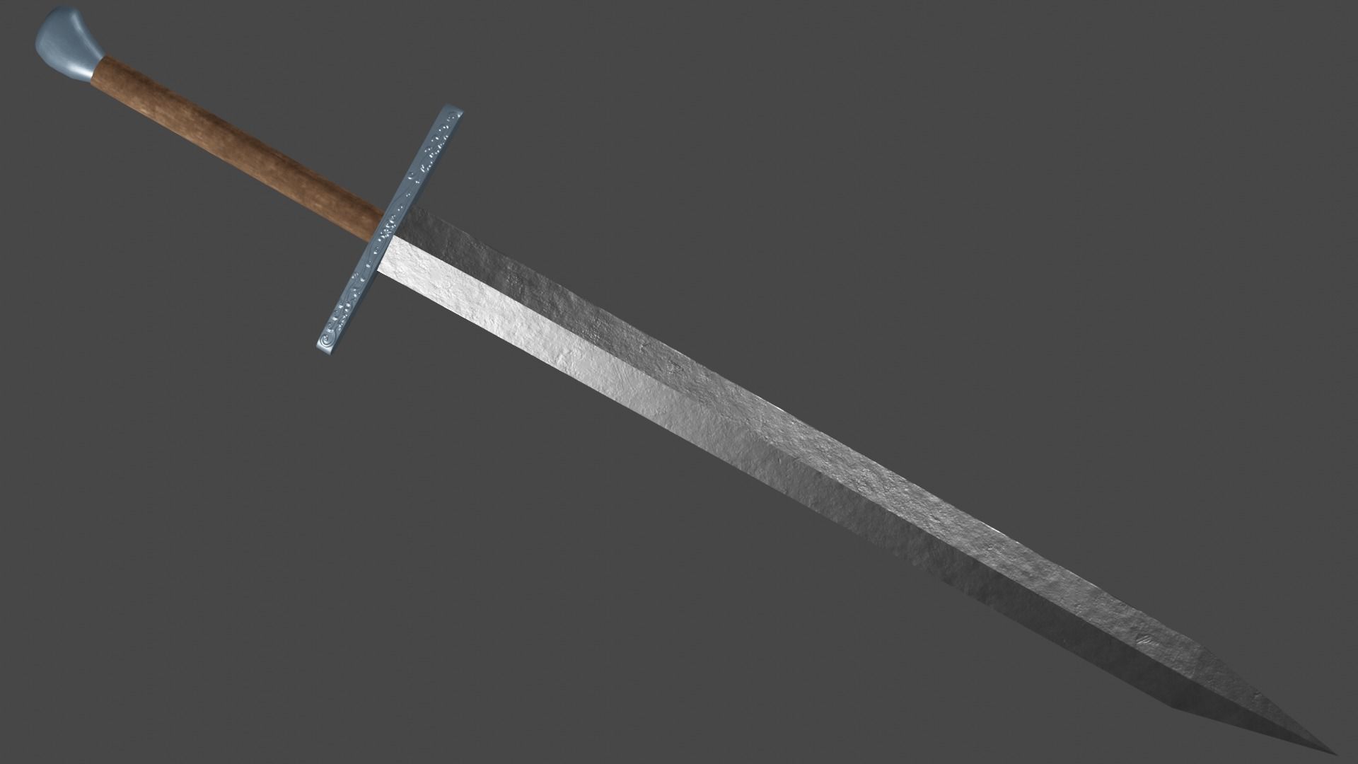 Gladius sword with Grossmesser handle Low-poly 3D model_1
