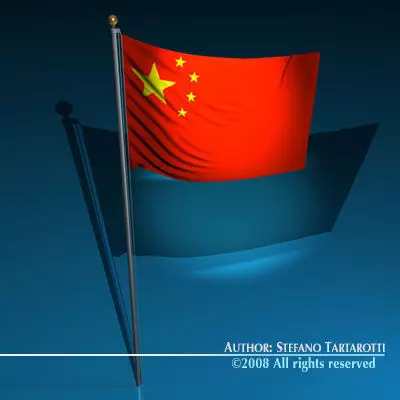 Flag China 3D model_0