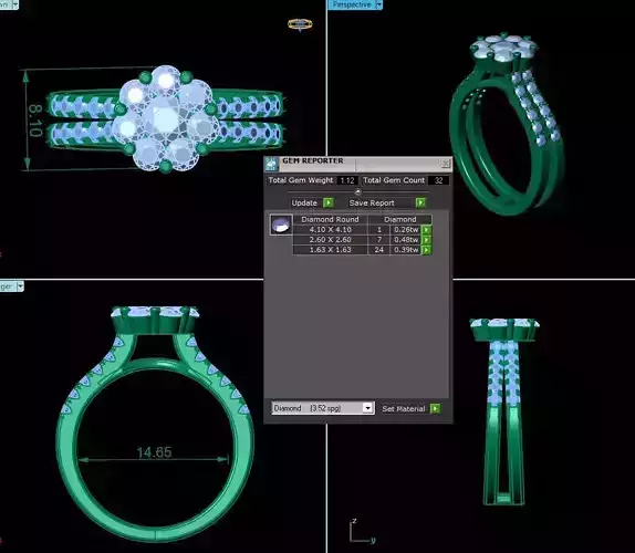 Halo Women Diamond Ring R19