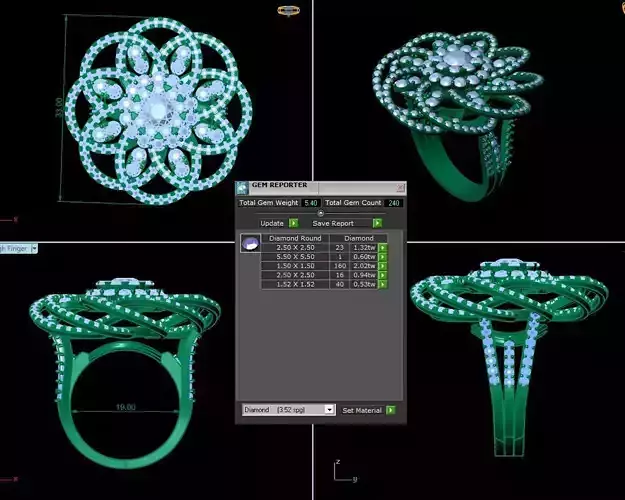 Flower Diamond Ring R18