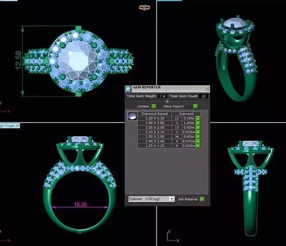 Halo Wedding Ring R19