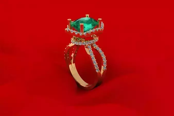 Halo Gemstone Ring R18