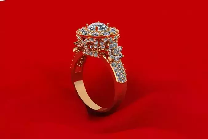 Side Stone Diamond Ring 