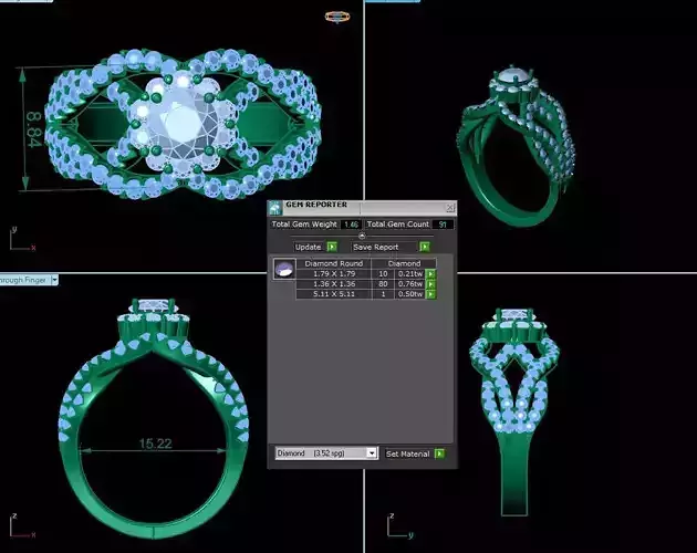 Twist Solitaire Ring R16