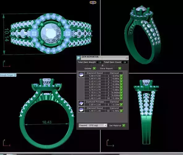 Halo Engagement Ring R16