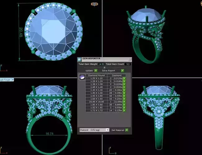 Solitaire Gemstone Ring R16