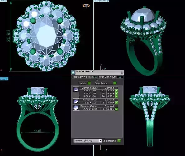 Halo Wedding Ring R16