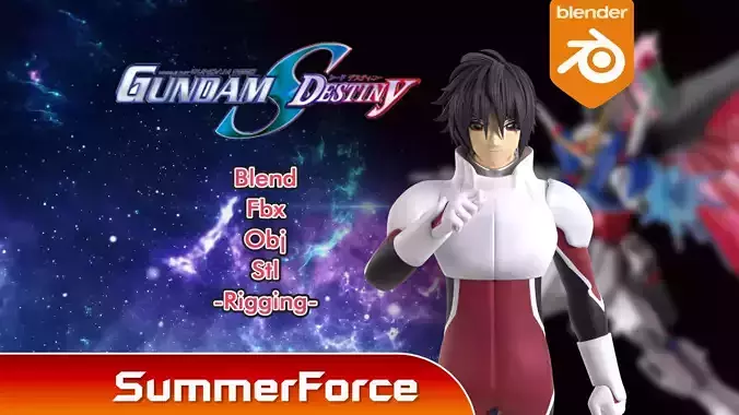Shinn Asuka - Gundam Seed Destiny 3D model