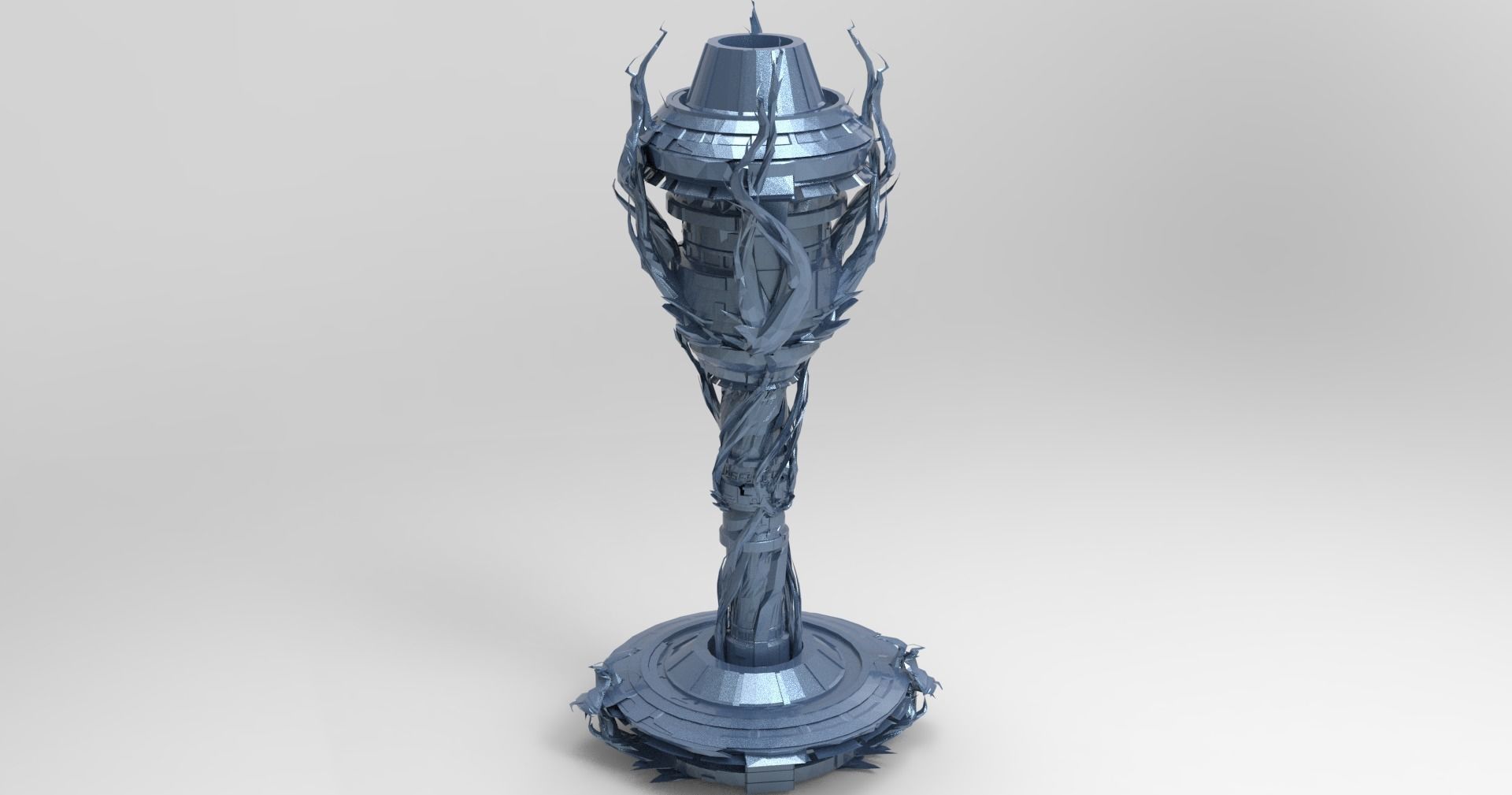 Dark Cthulhu Watchtower Low-poly 3D model_1