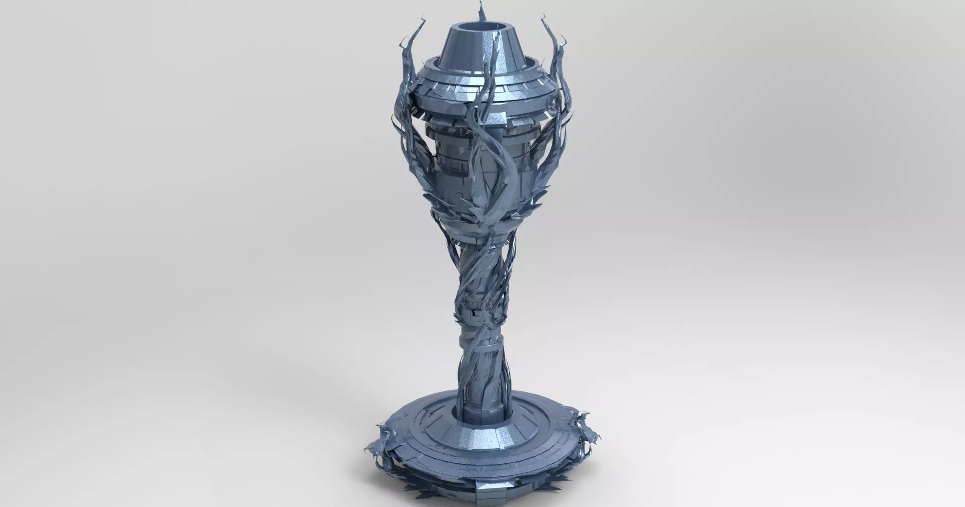 Dark Cthulhu Watchtower Low-poly 3D model_0