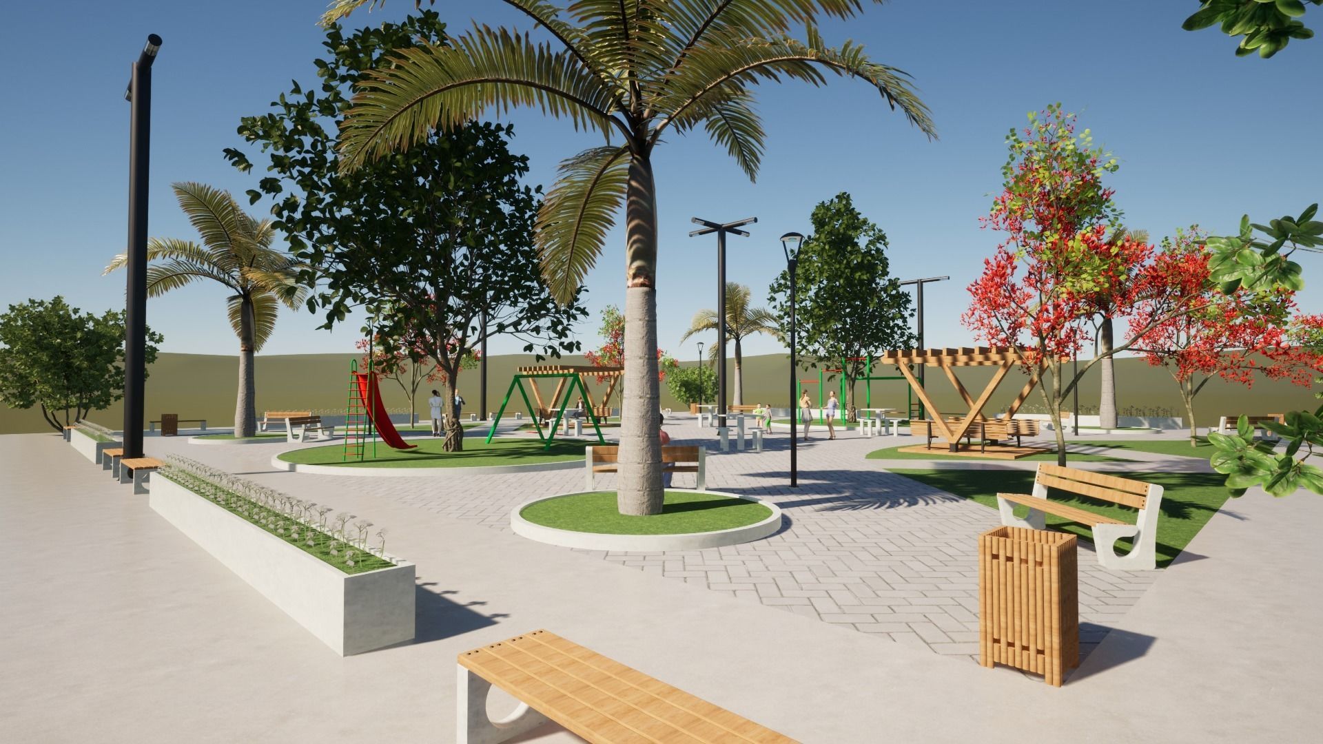 Public Square 01 3D model_8