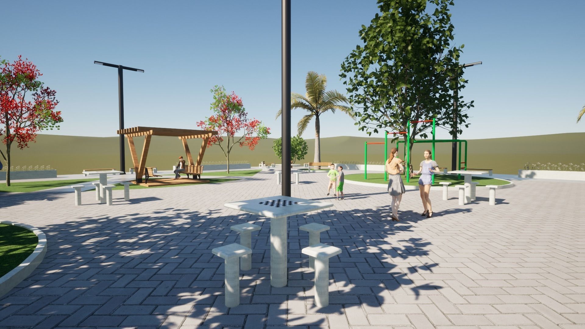 Public Square 01 3D model_10