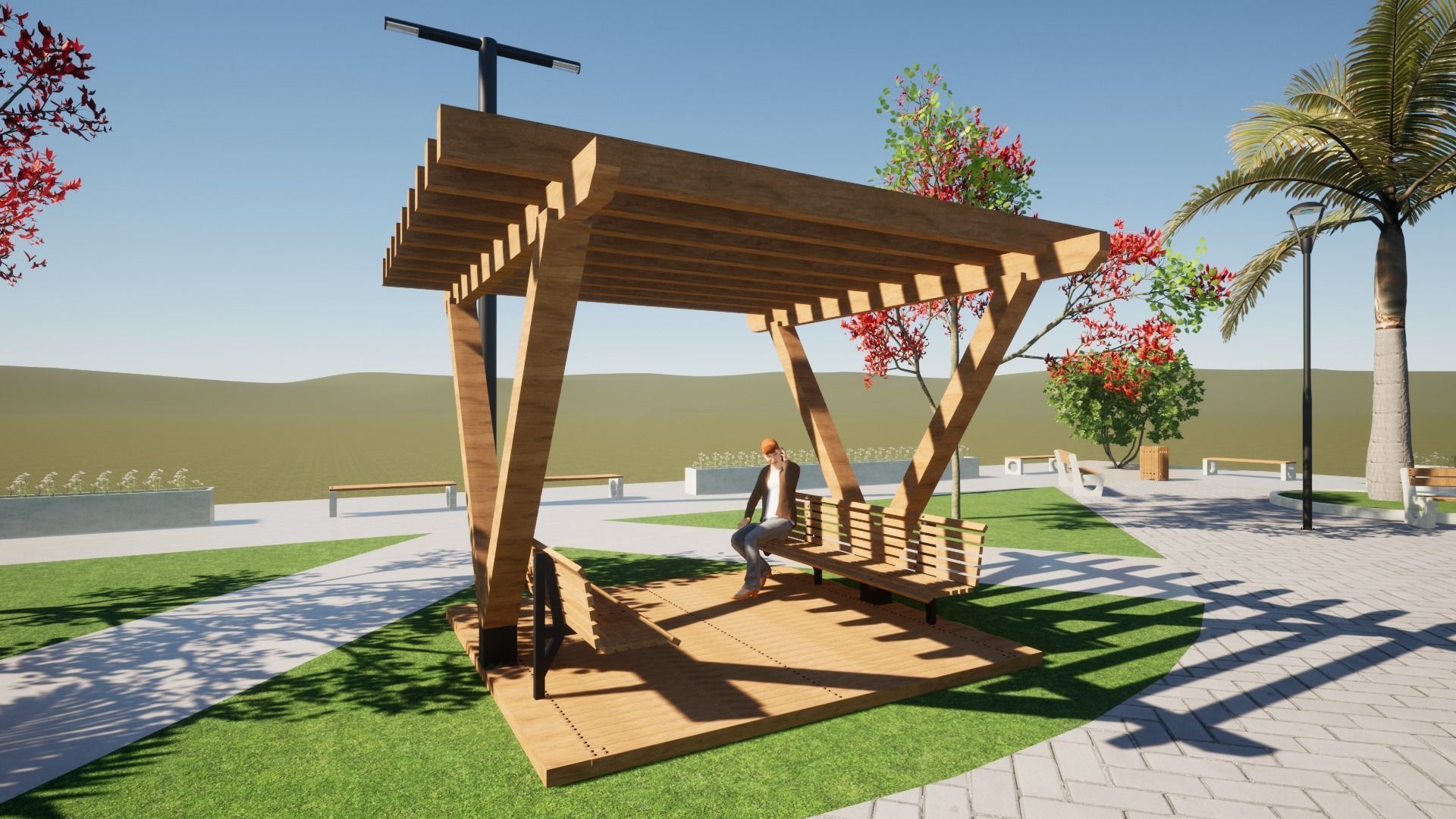 Public Square 01 3D model_13