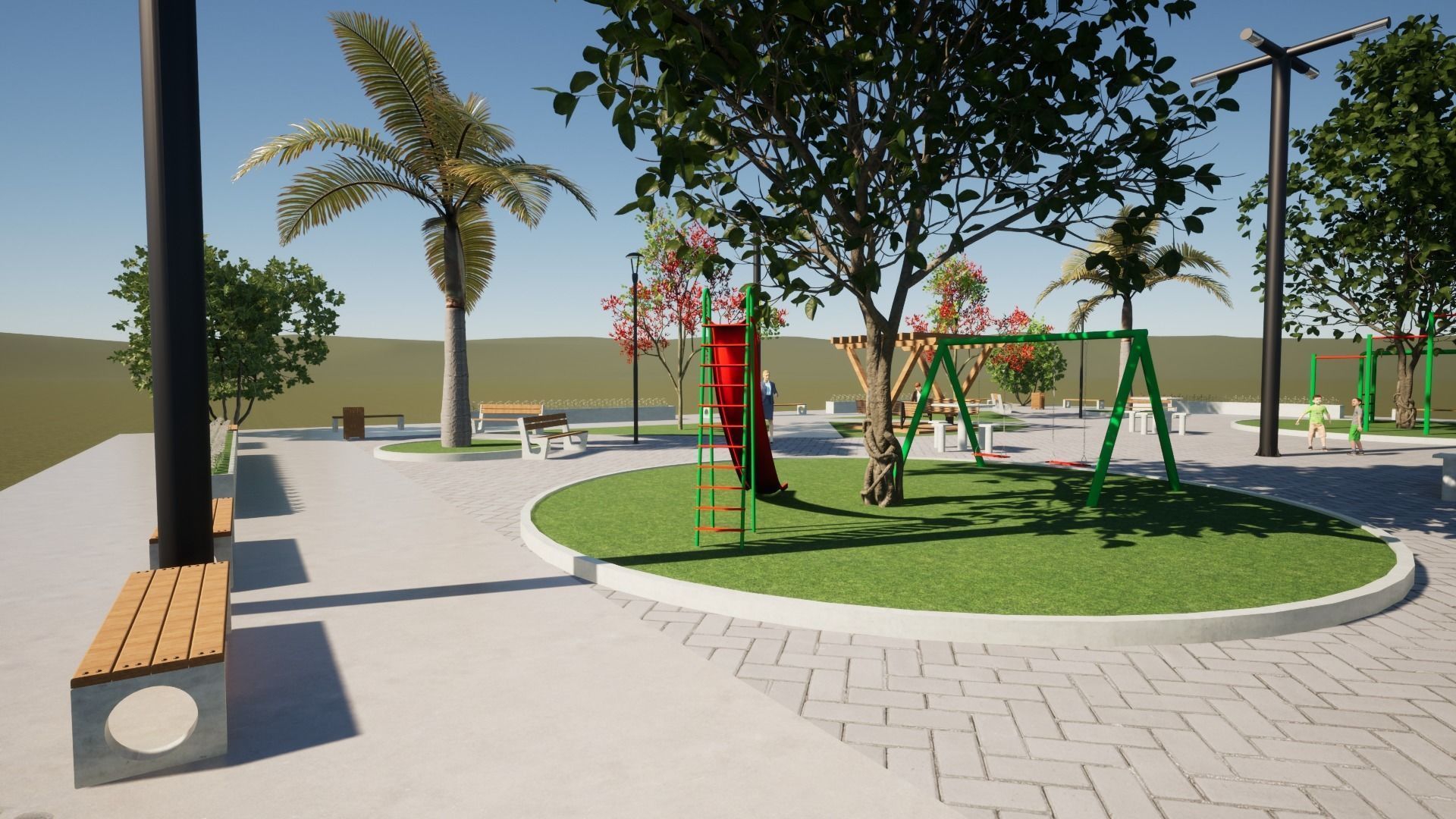 Public Square 01 3D model_14