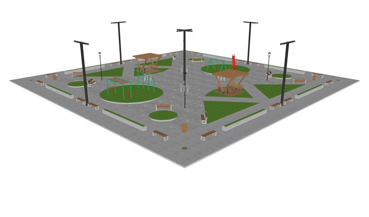 Public Square 01 3D model_3