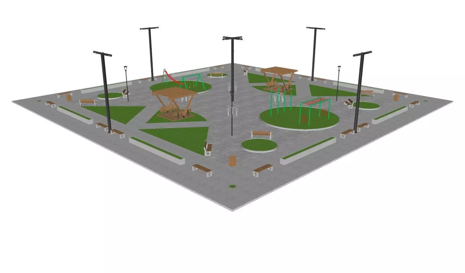 Public Square 01 3D model_0