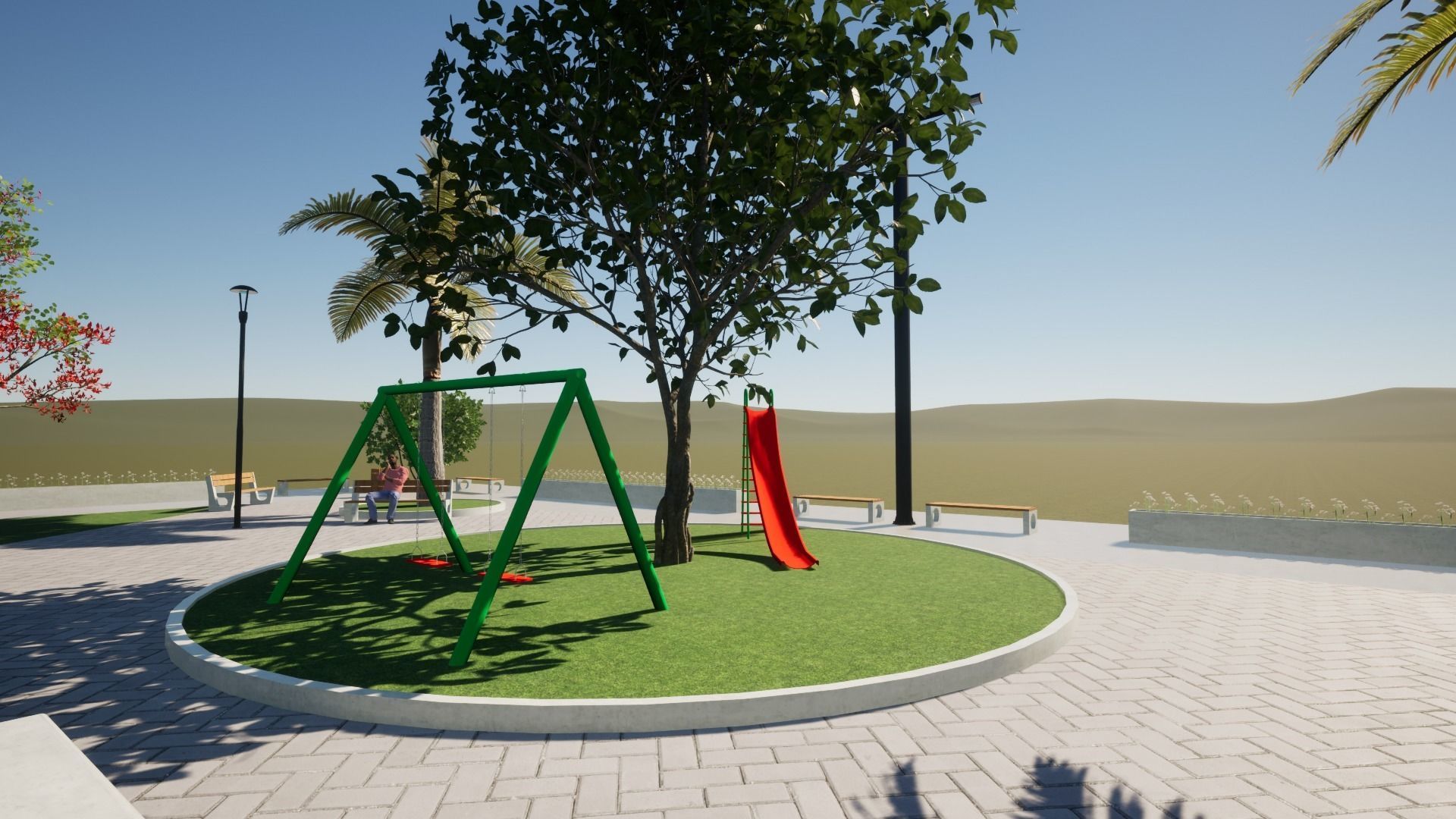 Public Square 01 3D model_12