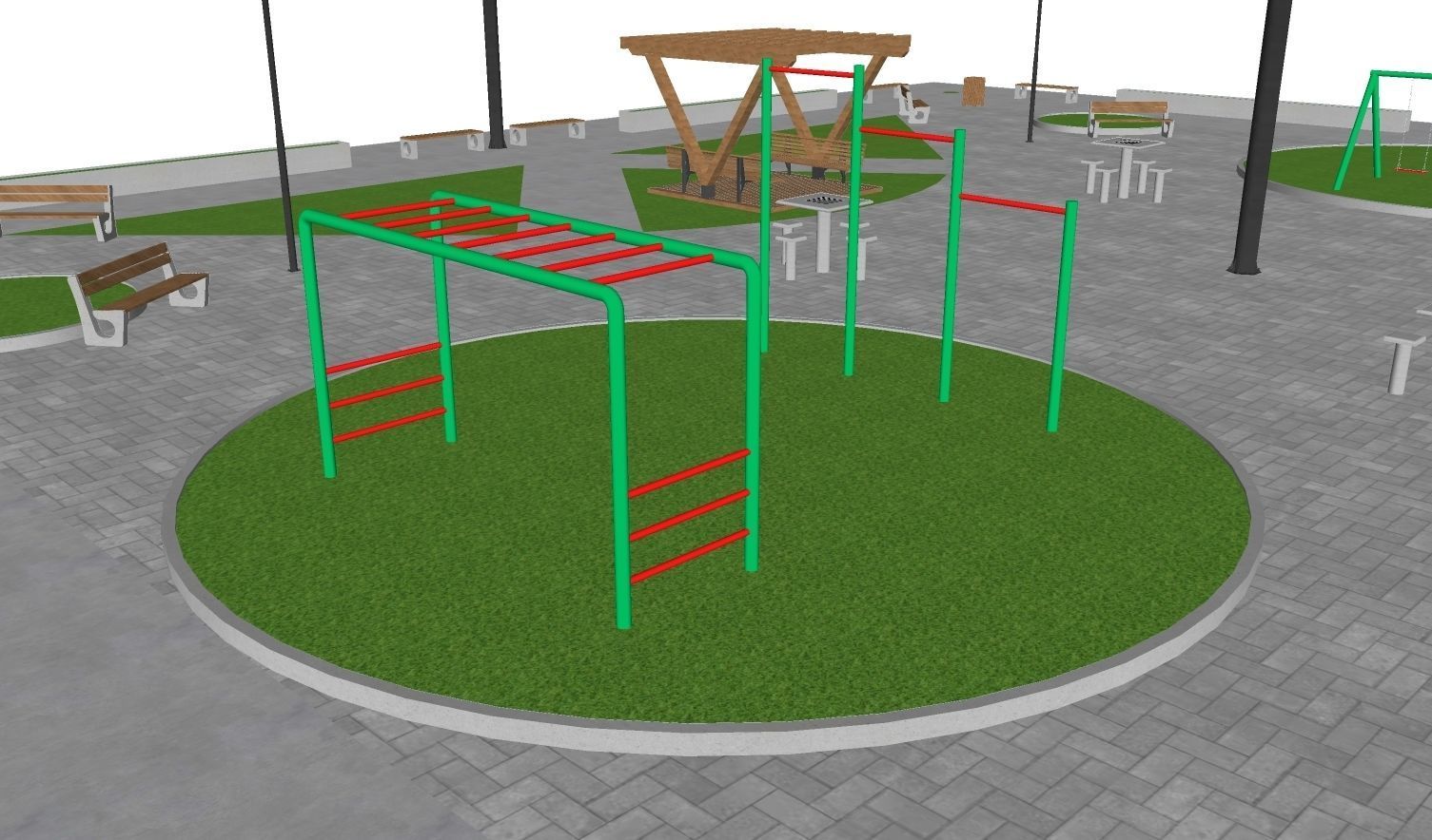 Public Square 01 3D model_4