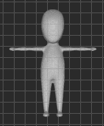 Simple cartoon base mesh Free 3D model_0