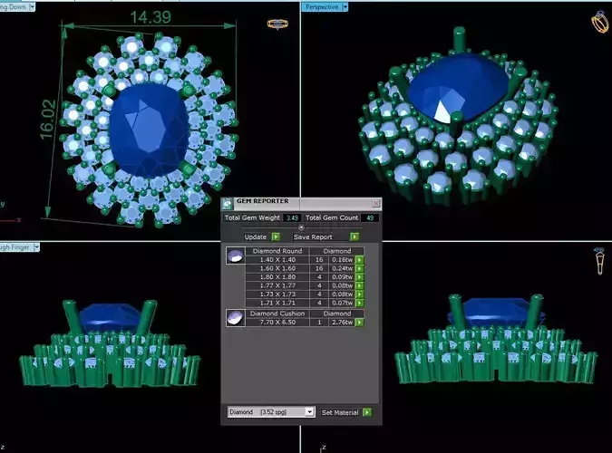 Round Diamond Pendant