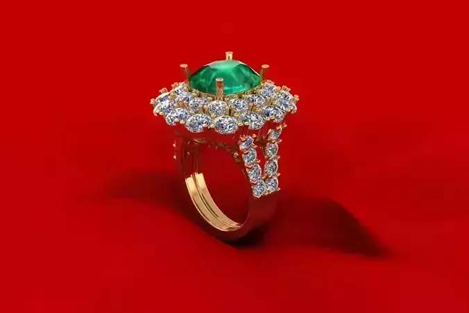 Side Stone Wedding Ring R13