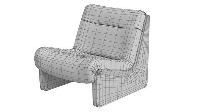 Poltrona Pampulha Lounge Chair 3D model 7