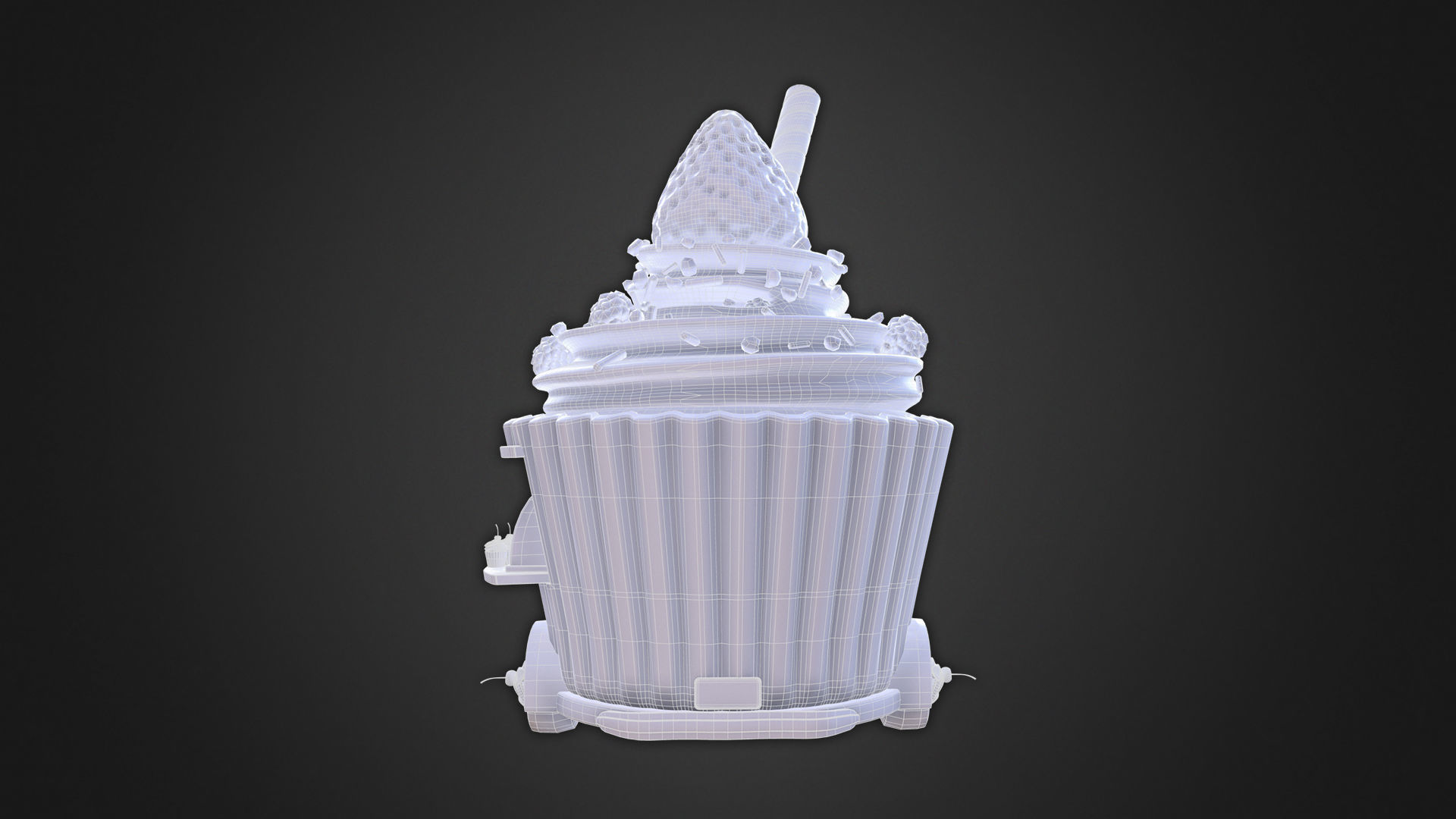 Asset - Cartoons - Food Car - Cake 3D model_7