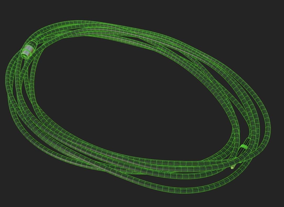 Audio Cable Low-poly 3D model_7