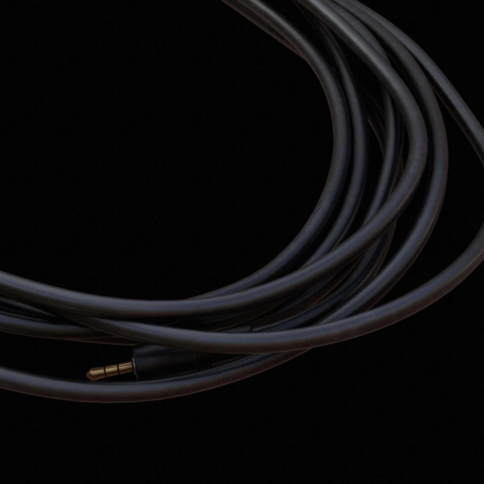 Audio Cable Low-poly 3D model_5