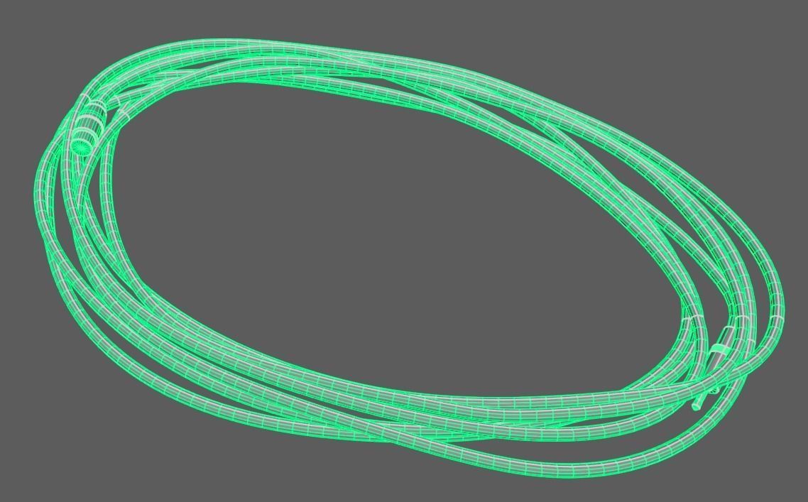 Audio Cable Low-poly 3D model_6