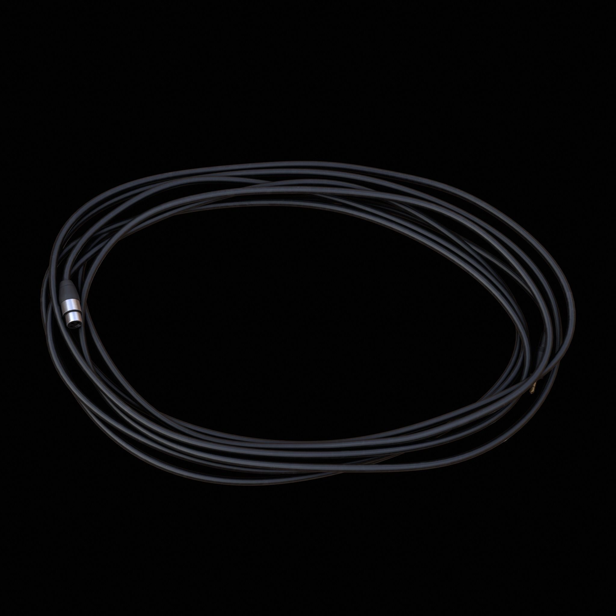 Audio Cable Low-poly 3D model_3