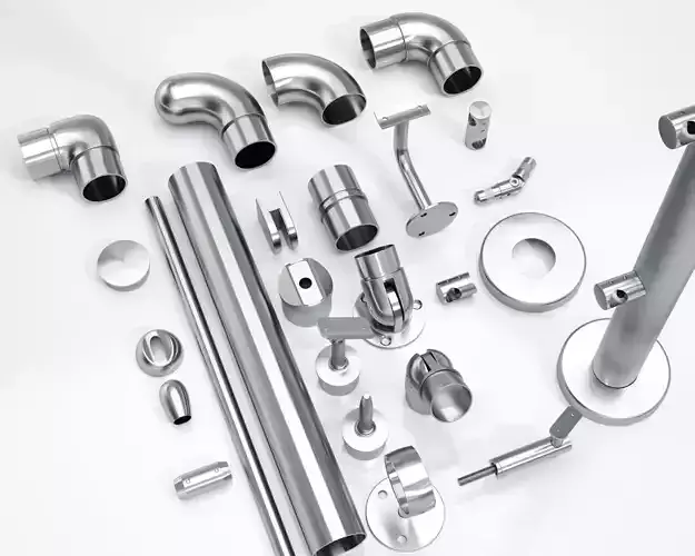 Set steel handrail components 25pcs