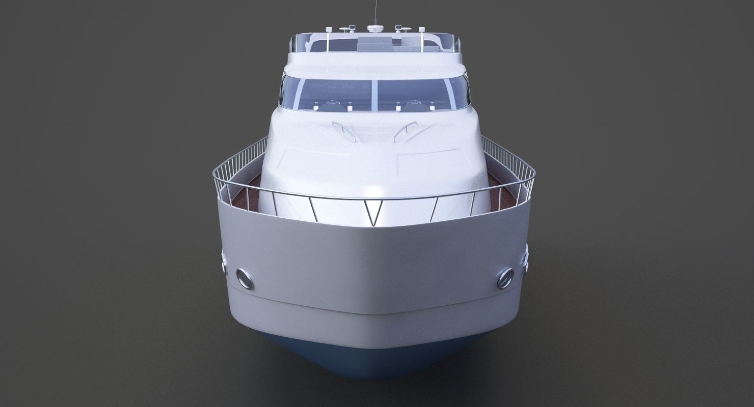 Photorealistic Yacht 02 3D model_2