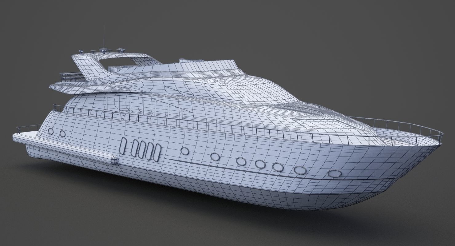 Photorealistic Yacht 02 3D model_21
