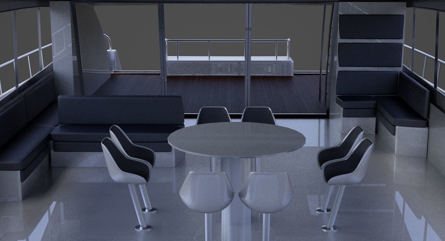 Photorealistic Yacht 02 3D model_19