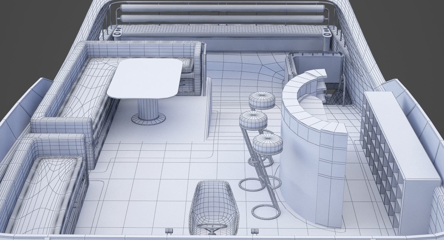 Photorealistic Yacht 02 3D model_26