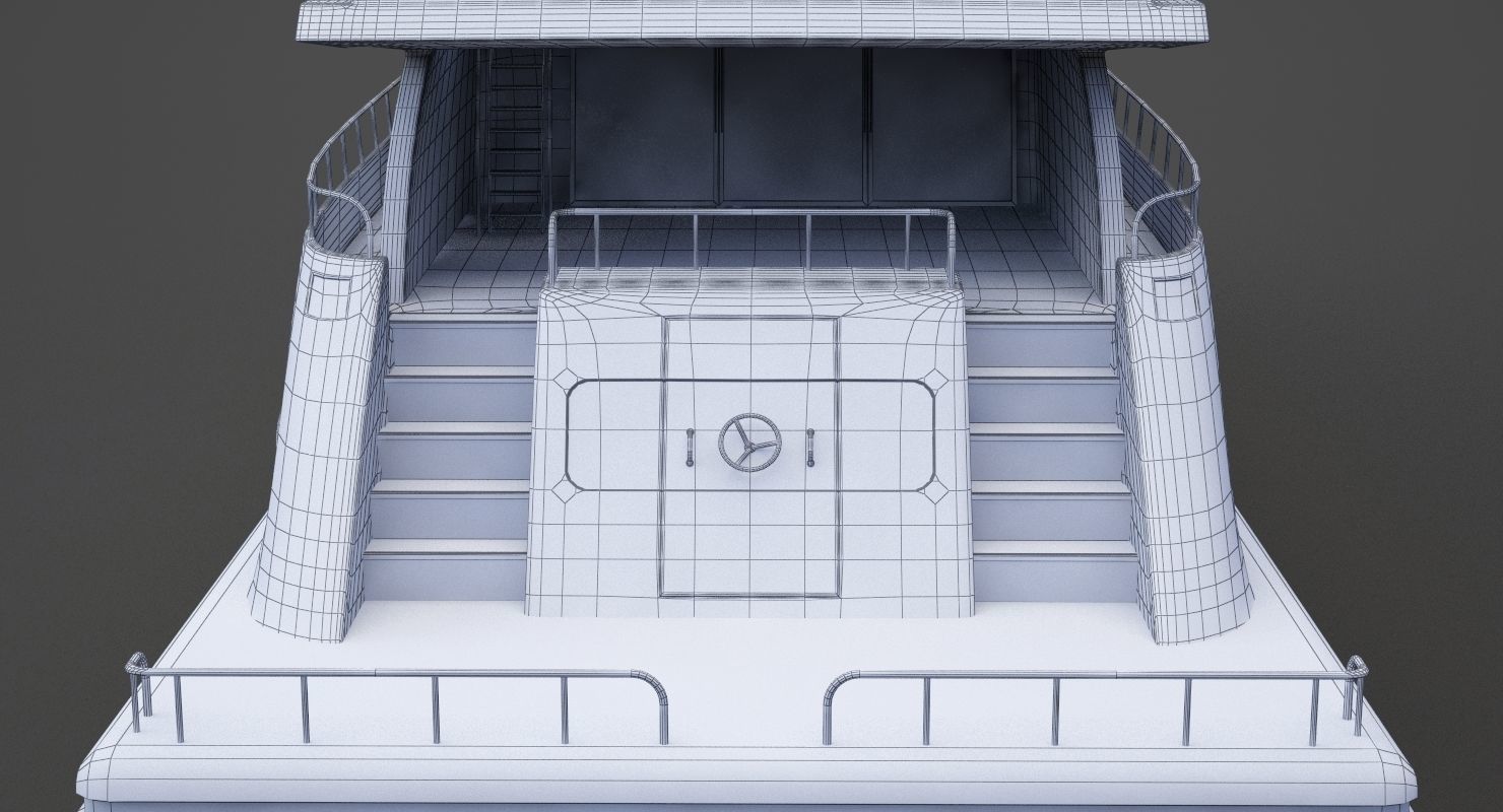 Photorealistic Yacht 02 3D model_27