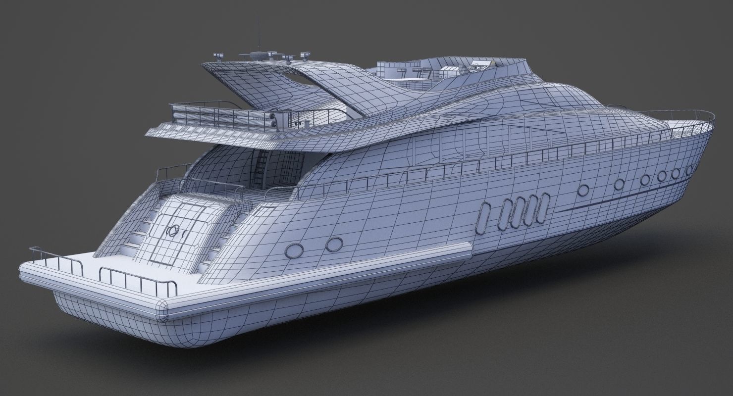 Photorealistic Yacht 02 3D model_22