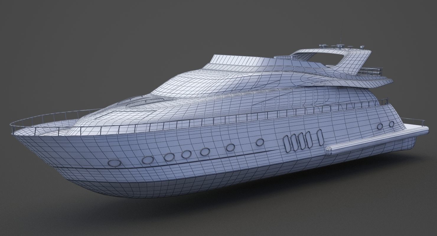 Photorealistic Yacht 02 3D model_20