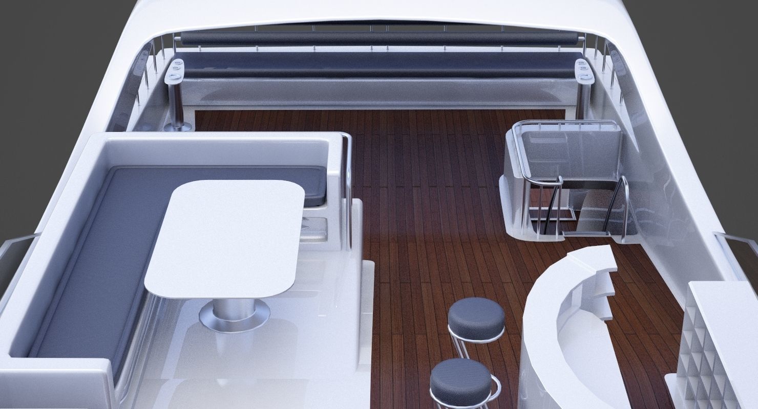 Photorealistic Yacht 02 3D model_14