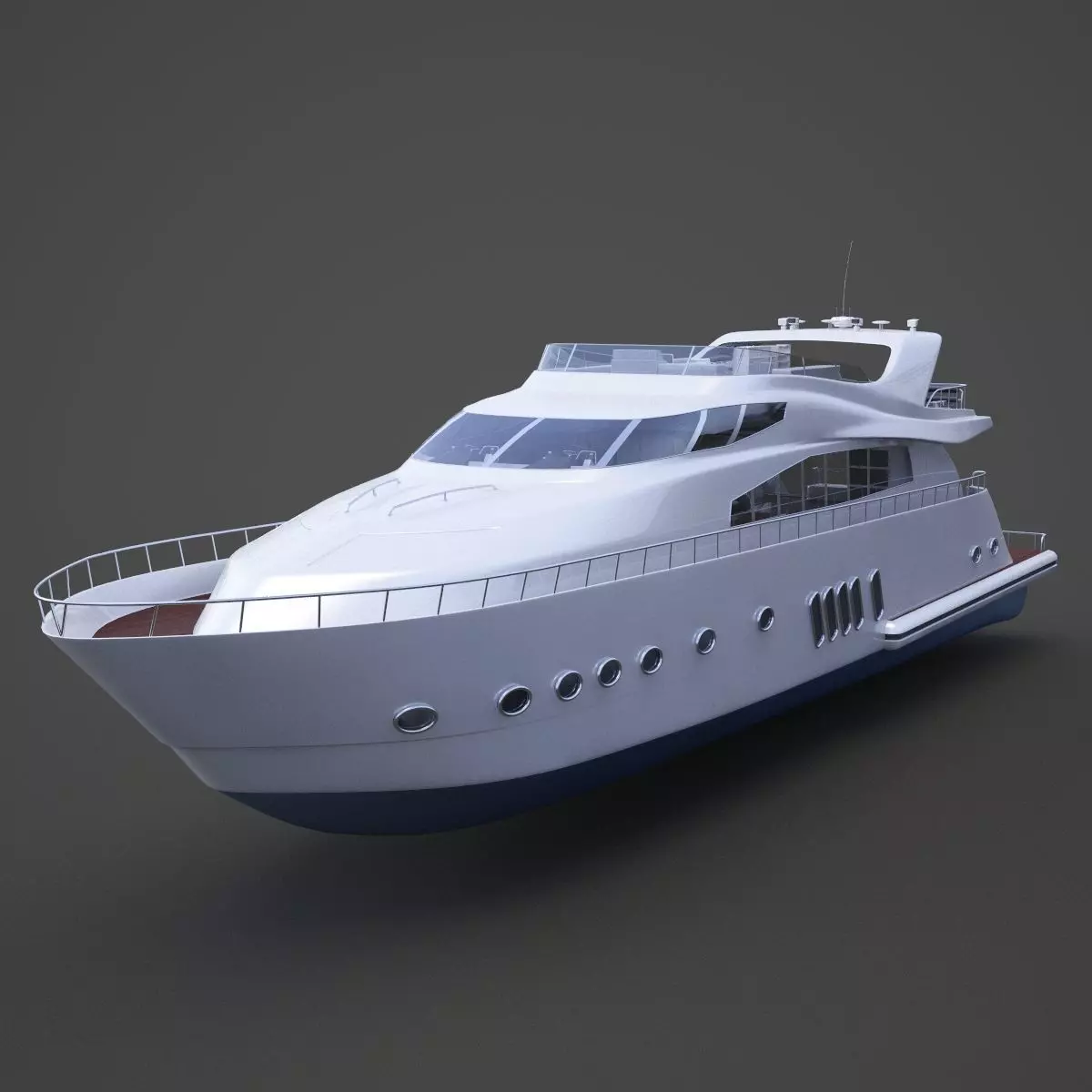 Photorealistic Yacht 02 3D model_0